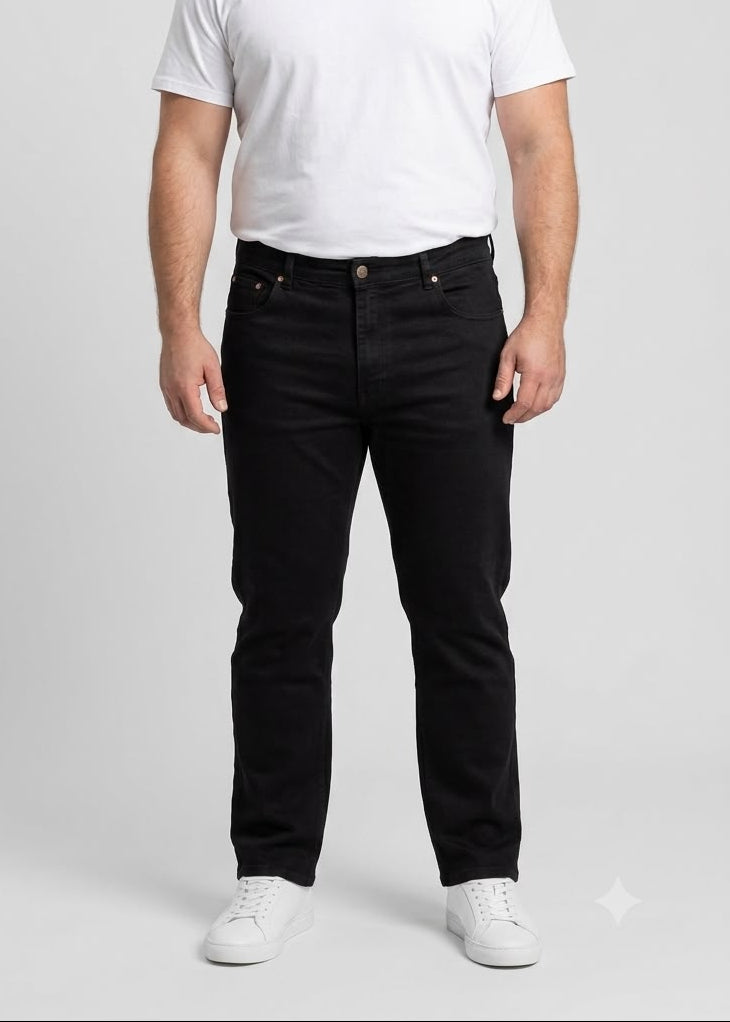 Calça Jeans Preta Plus Size PRS