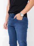 Calça Jeans PRS Skinny Azul Básica Com Bolso Celular