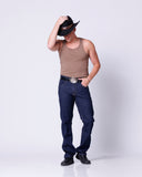 Calça Jeans Cowboy Masculina Country com Bolso Celular Azul