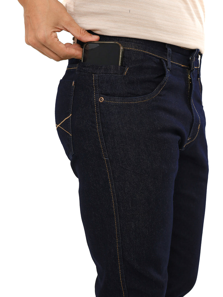 Calça Jeans PRS Comfort Azul Escura Com Bolso Celular