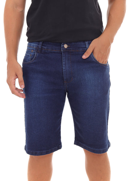 Bermuda Jeans PRS Blue Sem Bolso Celular
