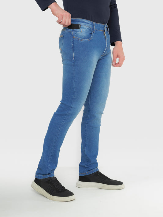 Calça Jeans PRS Skinny Básica Com Bolso Celular