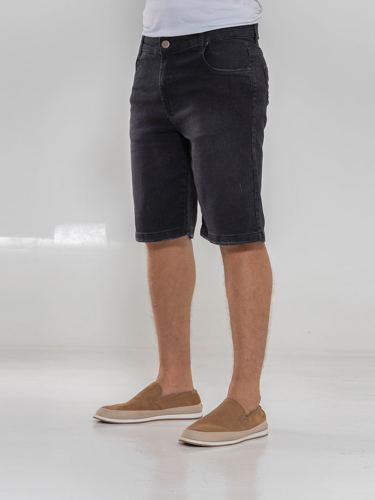 Kit Bermuda Jeans Azul e Preta