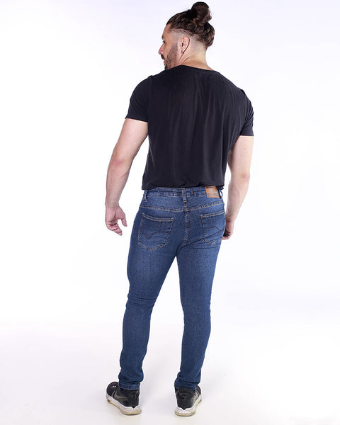 Calça Jeans PRS Skinny Denim Destroyed Com Bolso Celular