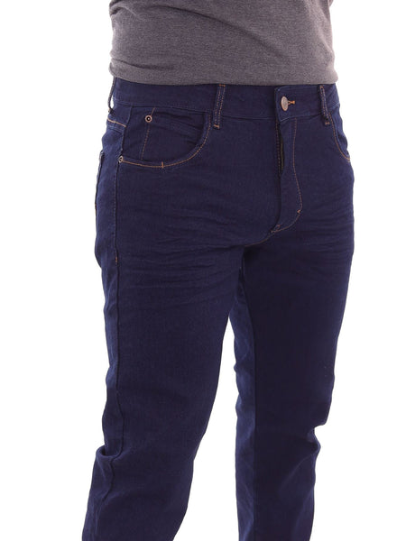 Calça Jeans PRS Skinny Escura Amaciada Sem Bolso Celular