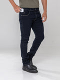 Calça Jeans PRS Skinny Escura Com Bolso Celular