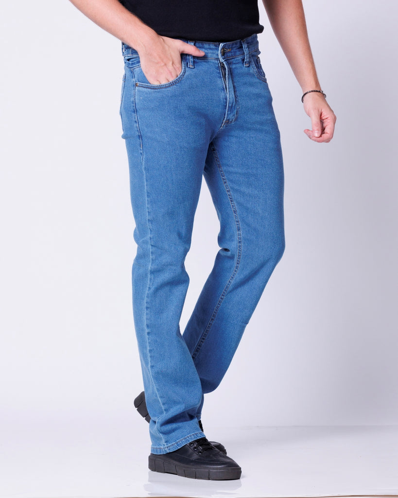 Calça Jeans Cowboy Masculina Country com Bolso Celular Azul Clara