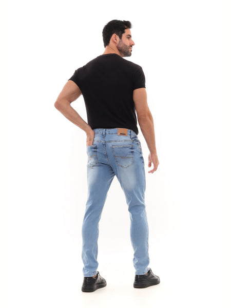 Calça Jeans PRS Skinny Blue Sky Com Bolso Celular