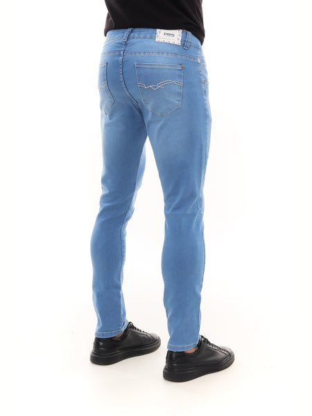 Calça Jeans PRS Skinny Light Blue Sem Bolso Celular
