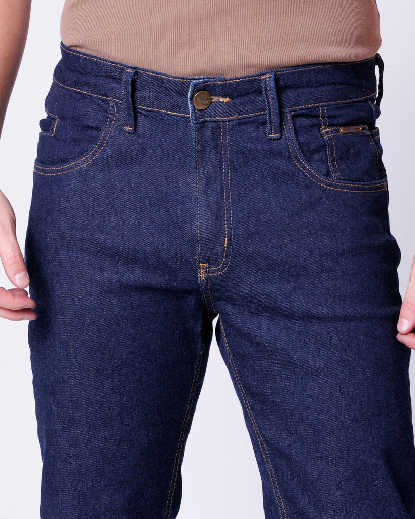 Calça Jeans Cowboy Masculina Country com Bolso Celular Azul