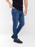 Calça Jeans PRS Skinny Azul Básica Com Bolso Celular