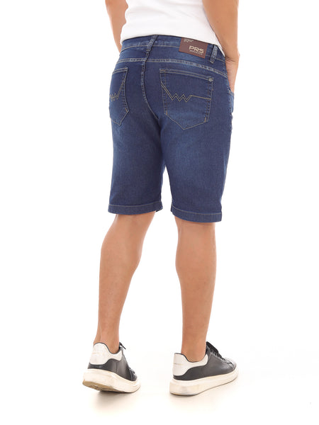 Bermuda Jeans PRS Básica Sem Bolso Celular