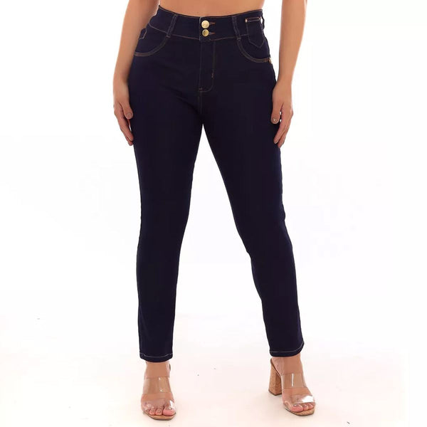 Calça Jeans PRS Skinny Azul Lisa Com Bolso Celular
