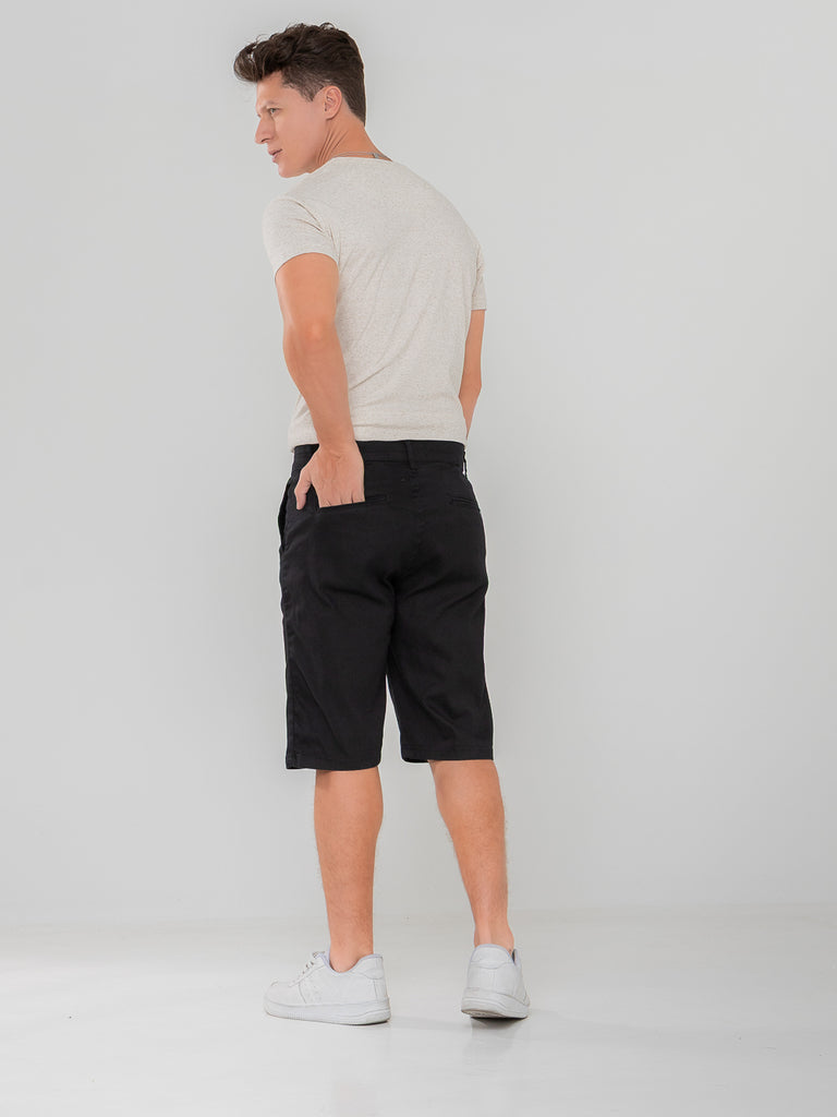 Bermuda Sarja Preta Sport Fino