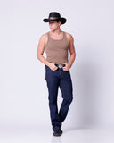 Calça Jeans Cowboy Masculina Country com Bolso Celular Azul