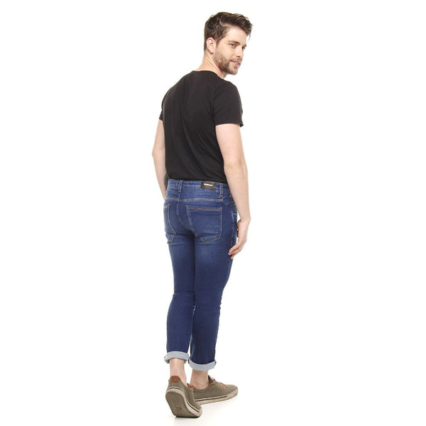 Calça Jeans PRS Super Skinny Blue Denim Com Bolso Celular