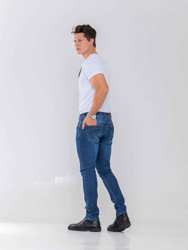 Calça Jeans PRS Skinny Basic Com Bolso Celular