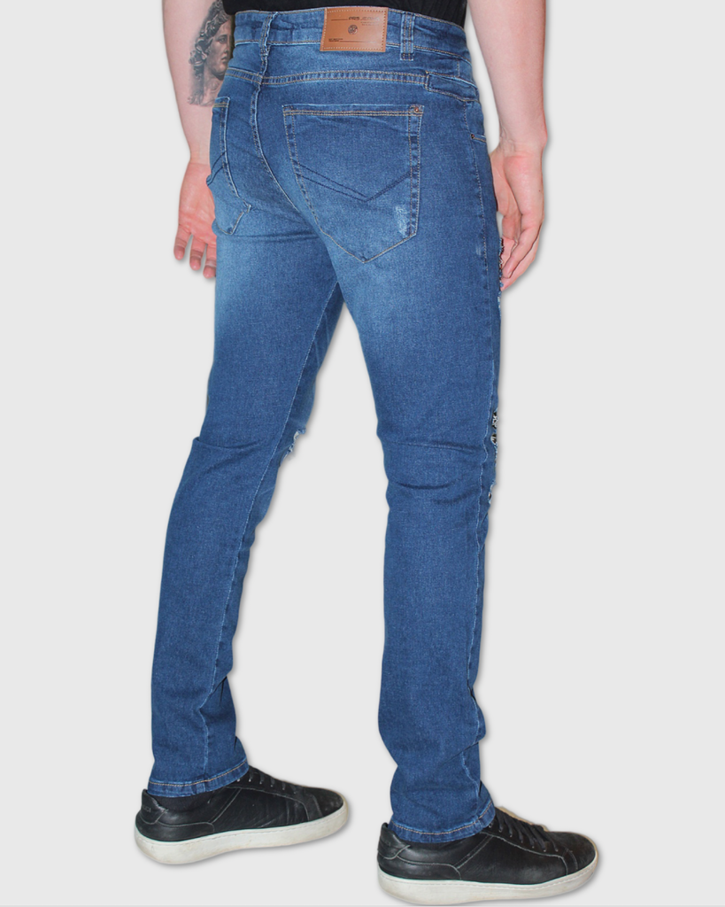 Calça Jeans PRS Skinny Destroyer Com Bolso Celular